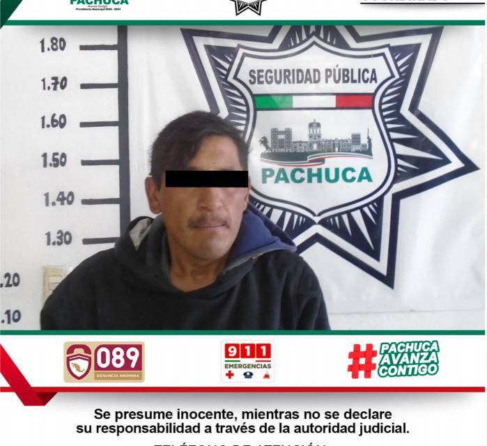 Detienen a hombre por robo de autopartes en Pachuca