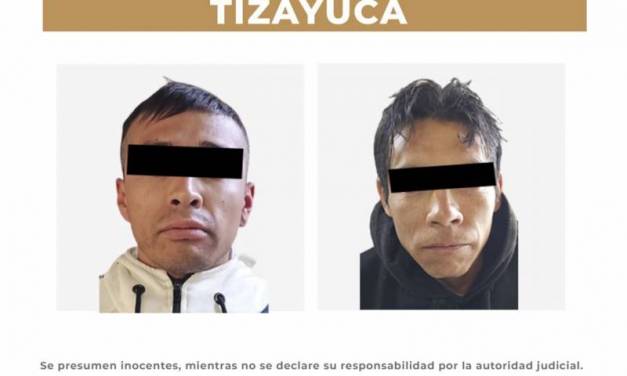 Desarticulan punto de venta de droga en Tizayuca, detienen a dos