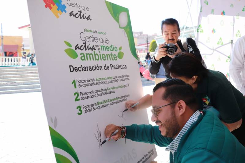 Signan declaratoria ambientalista en Pachuca