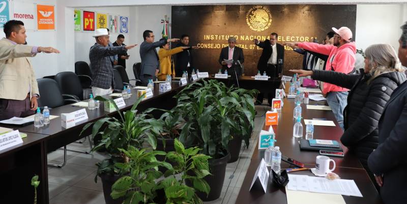 Instalan los siete Consejos Distritales del INE en Hidalgo