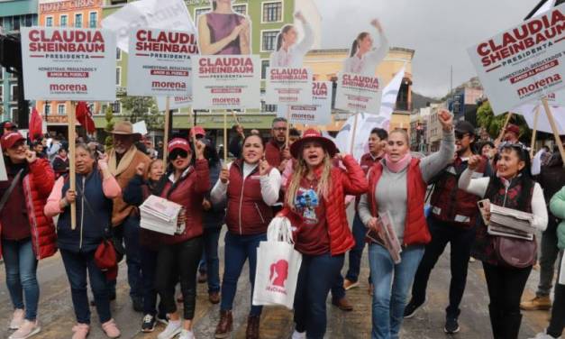 Realizan brigada en apoyo a Morena