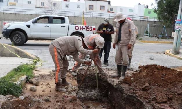 Anuncian recortes de agua por fuga en 5 fraccionamientos de Pachuca