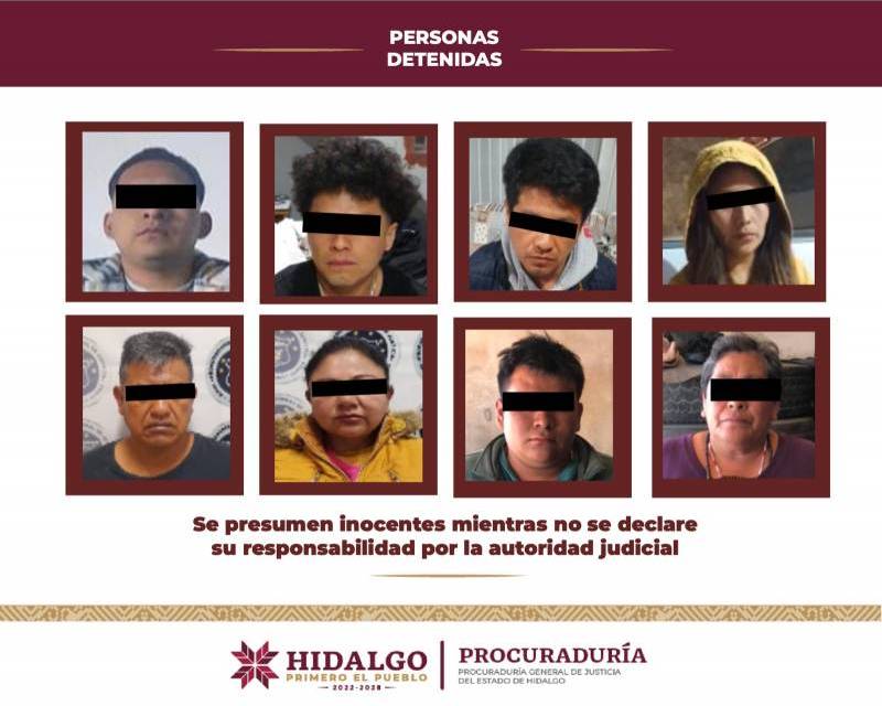 Aseguran a 8 presuntos narcomenudistas en Tizayuca y Francisco I. Madero