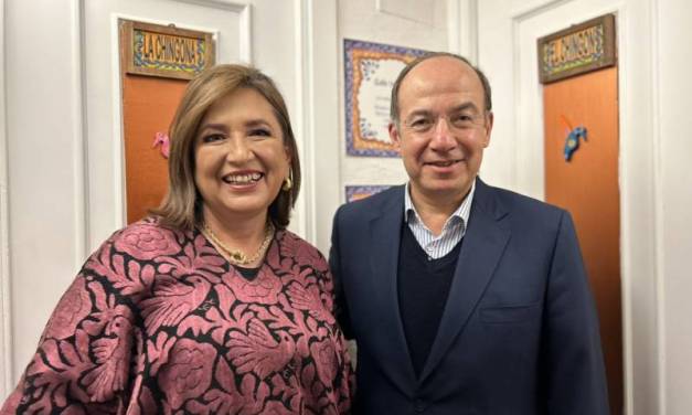 Xóchitl Gálvez visita a Calderón en Madrid