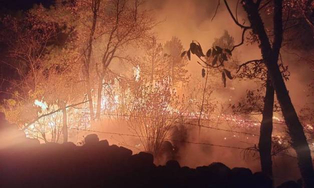 Activos incendios forestales en 2 municipios