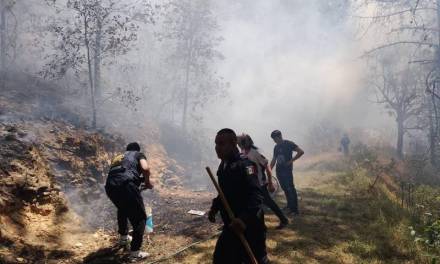 Piden víveres para combatientes del incendio en Nicolás Flores