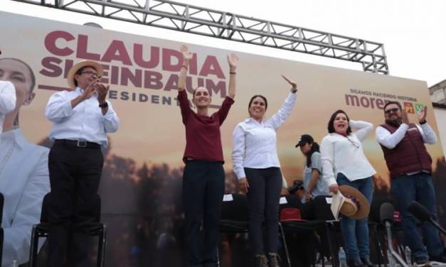 Simey Olvera acompañó a Claudia Sheinbaum en gira por Hidalgo