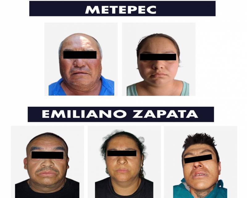 Decomisan drogas y armas en Metepec y Emiliano Zapata