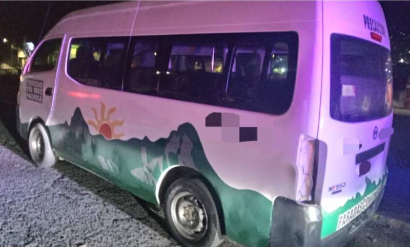 Recuperan unidad de transporte público robada sobre la Pachuca-Tulancingo
