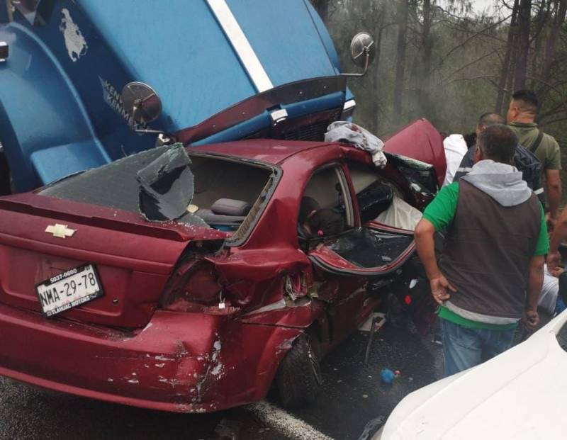 Joven muere prensado en accidente sobre la Tulancingo-Tihuatlán