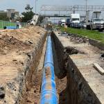 Sustituyen tubería en bulevar Santa Catarina