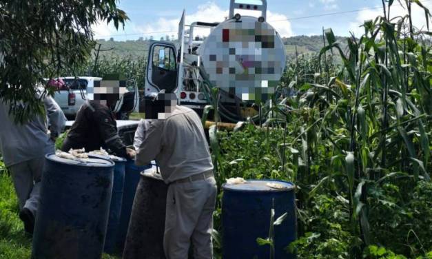 Decomisan 2 mil 300 litros de huachicol en Cuautepec