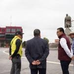 Menchaca supervisa remodelación de Plaza Juárez