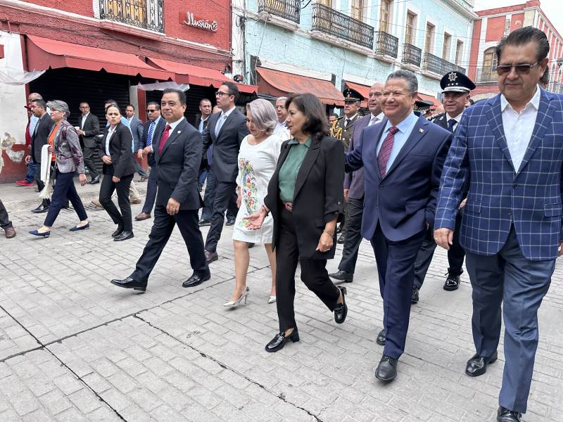 Gabinete de Gobierno recorrió el Centro Histórico de Pachuca