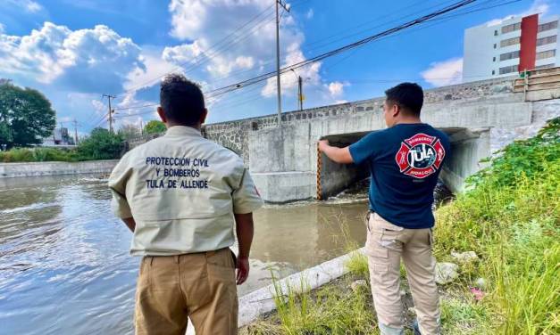 Envían brigada para prevenir desbordamiento del Río Tula