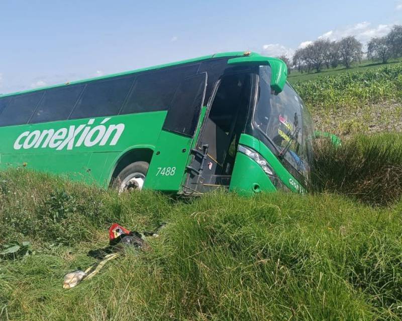 Se registró un accidente de autobús en Tulancingo; hay tres lesionados