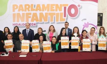 Anuncian décima edición del Parlamento Infantil Hidalgo