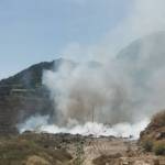 Se registra incendio en cerro El Chilelete