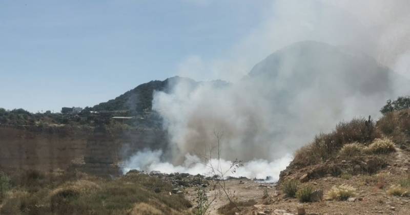 Se registra incendio en cerro El Chilelete