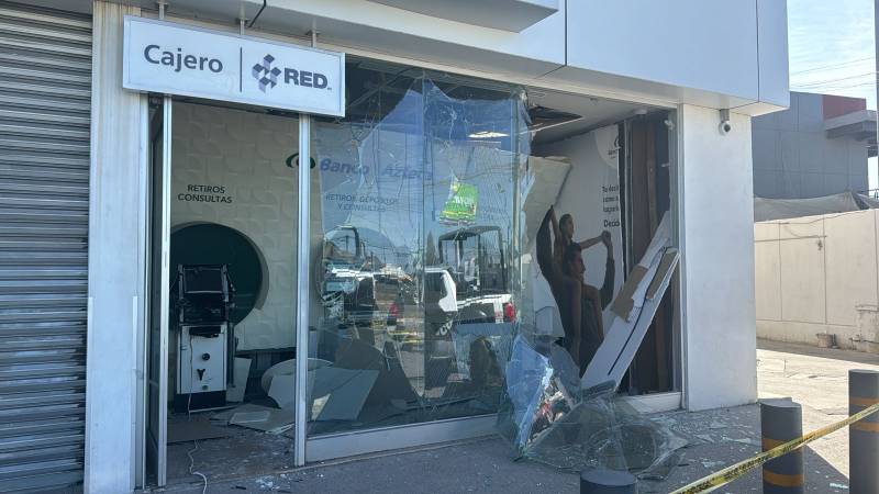 Intento fallido de robo en cajero en Zempoala termina en destrozos