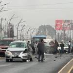 Choque en puente vehicular de Tulancingo deja 2 heridos