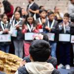 Niñas y niños toman protesta en el 10° Parlamento Infantil