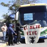 Retienen autobuses en manifestación de El Mexe