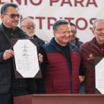 Firman convenio para tecnificar zonas de riego