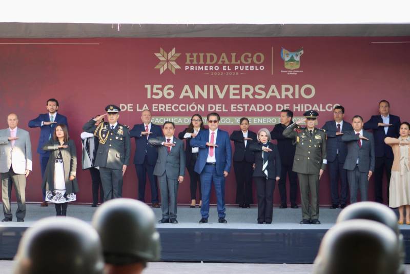 Conmemoran 156 aniversario del estado de Hidalgo