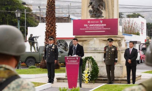 Conmemoran 112 aniversario luctuoso de Francisco I. Madero