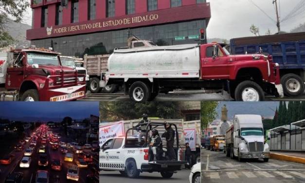 Bloqueos viales colapsan la capital del estado