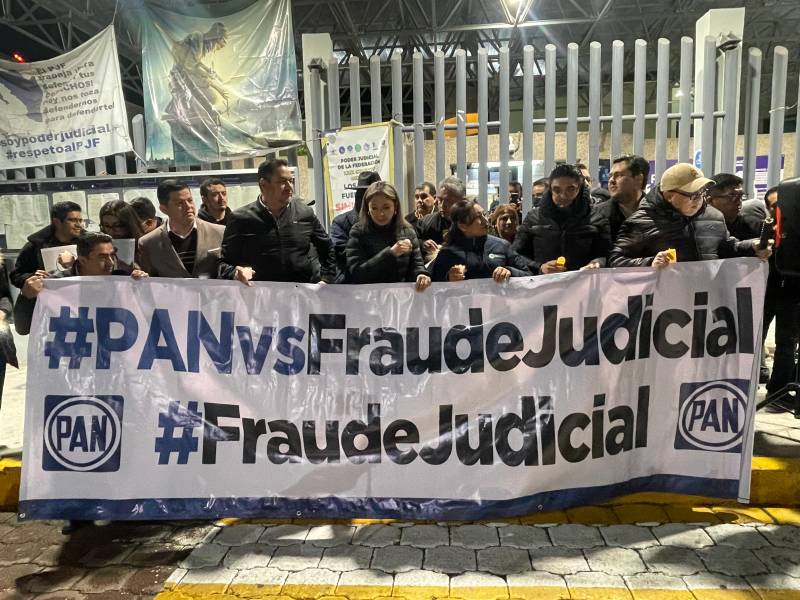 Militantes del PAN se movilizan contra la Reforma Judicial