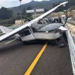 Cae avioneta sobre la carretera México-Tampico