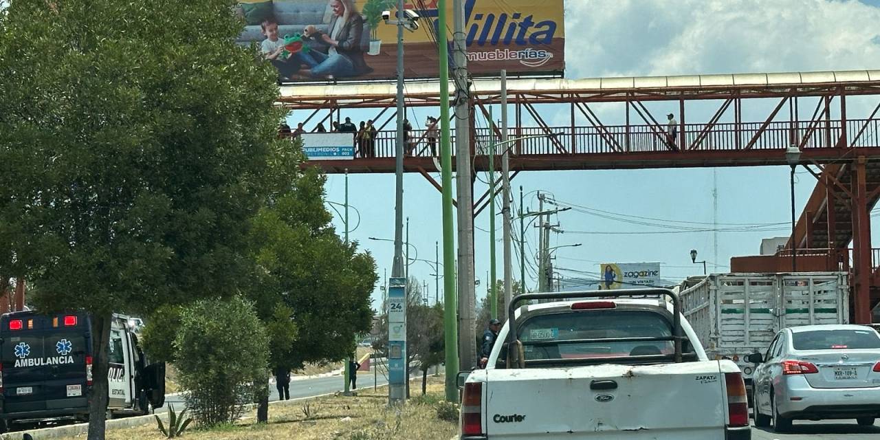 Hombre intentó lanzarse de un puente peatonal