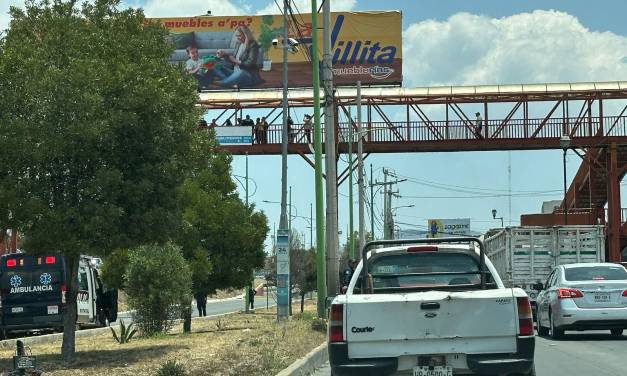 Hombre intentó lanzarse de un puente peatonal