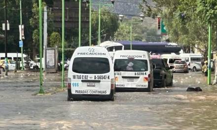 Lluvia deja grandes anegamientos en Tulancingo