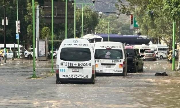 Lluvia deja grandes anegamientos en Tulancingo