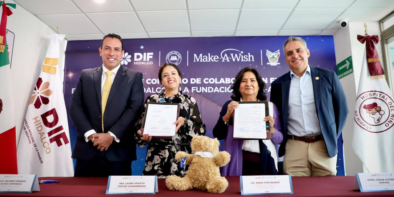 Hidalgo firma convenio con la fundación  Make a Wish México