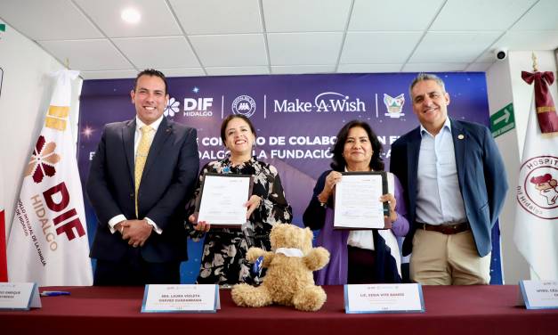 Hidalgo firma convenio con la fundación  Make a Wish México