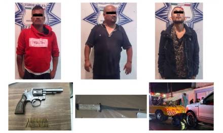 Detienen a tres hombres tras atraco en Pachuca