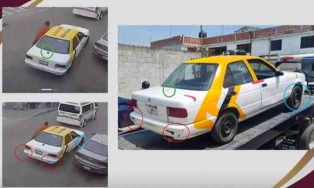 Aseguran taxi involucrado en agresión en Tulancingo
