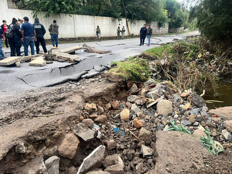 Lluvia atípica deja 76 casas afectadas en Tezontepec de Aldama
