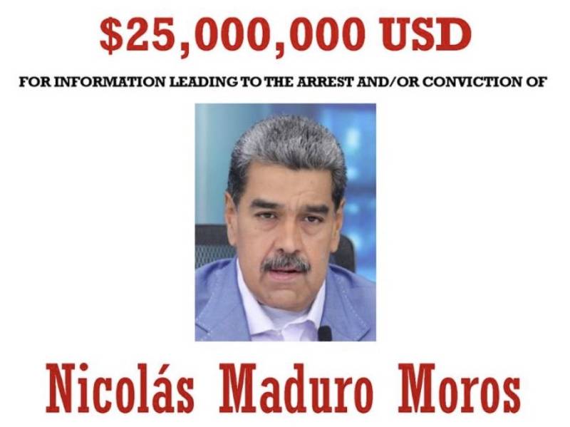 DEA ofrece 25 mdd por Nicolás Maduro