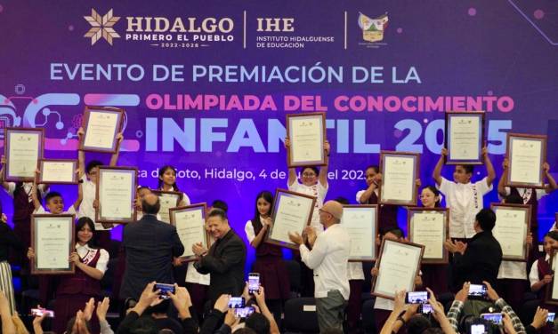 Reconocen a ganadores de la Olimpiada del Conocimiento Infantil