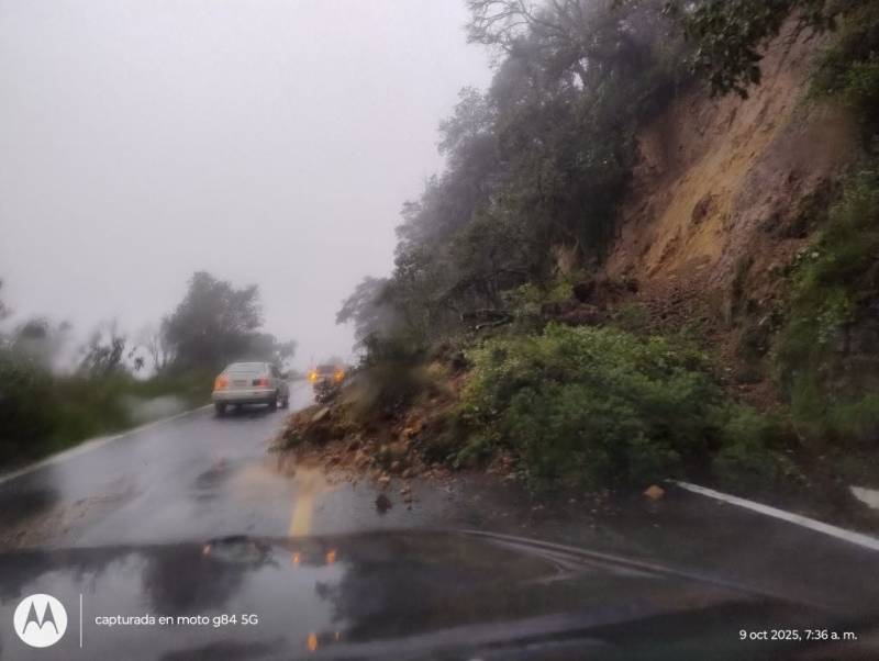 Van 88 derrumbes y 25 deslaves por lluvias en el estado