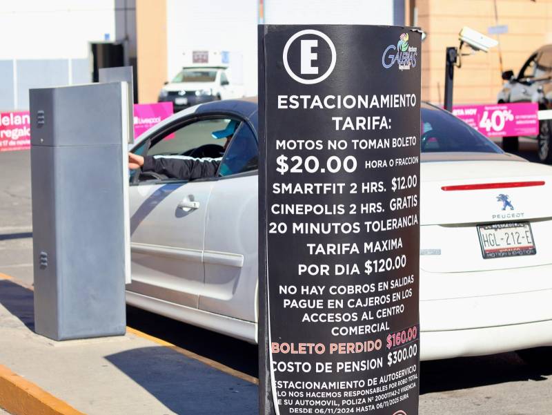 Galerías Pachuca prevé incremento en pago de estacionamiento