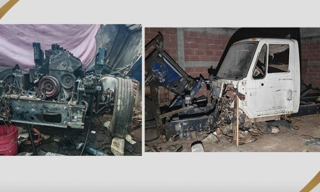 Aseguran predio en Tizayuca utilizado para desarmar tractocamiones