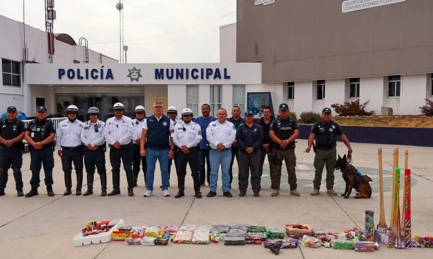 Decomisan 25 kg de pirotecnia en Pachuca