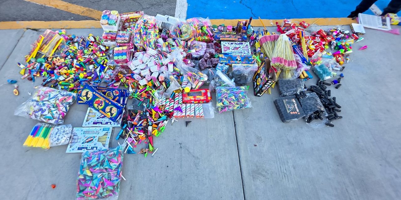 En Pachuca han asegurado más de 100 kg de pirotecnia