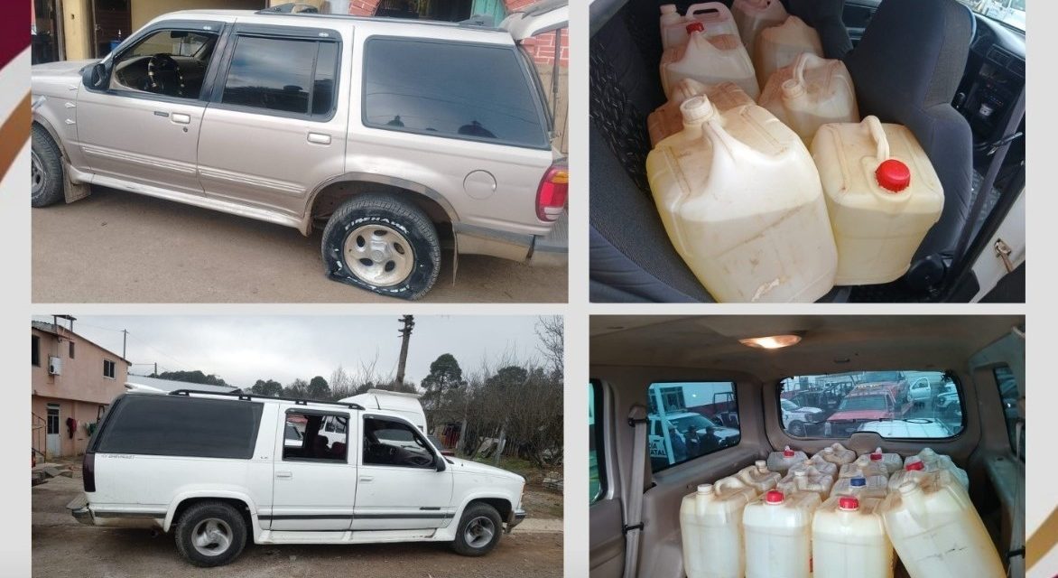 Aseguran a seis presuntos huachicoleros en Acaxochitlán